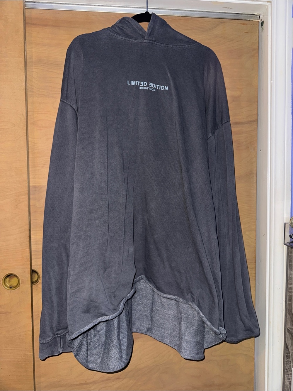 Boohoo Mens Charcoal 'Limited Edition' Crewneck Hoodie